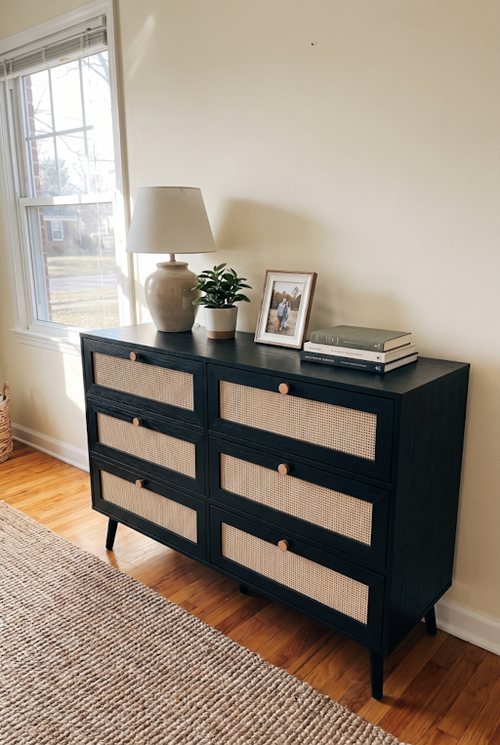 Why a long, low dresser is the secret to a grown-up bedroom.2