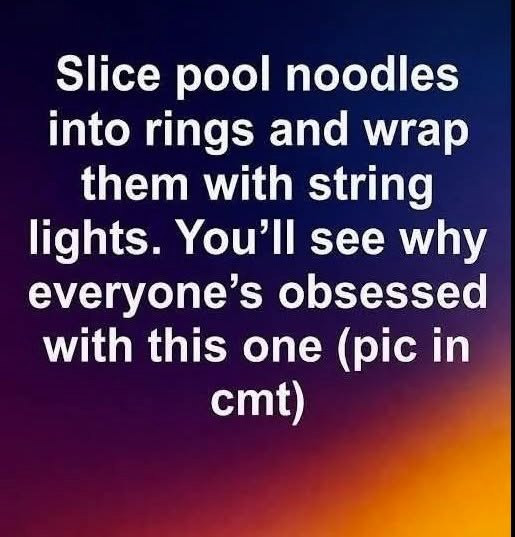 Cut pool noodles into rings