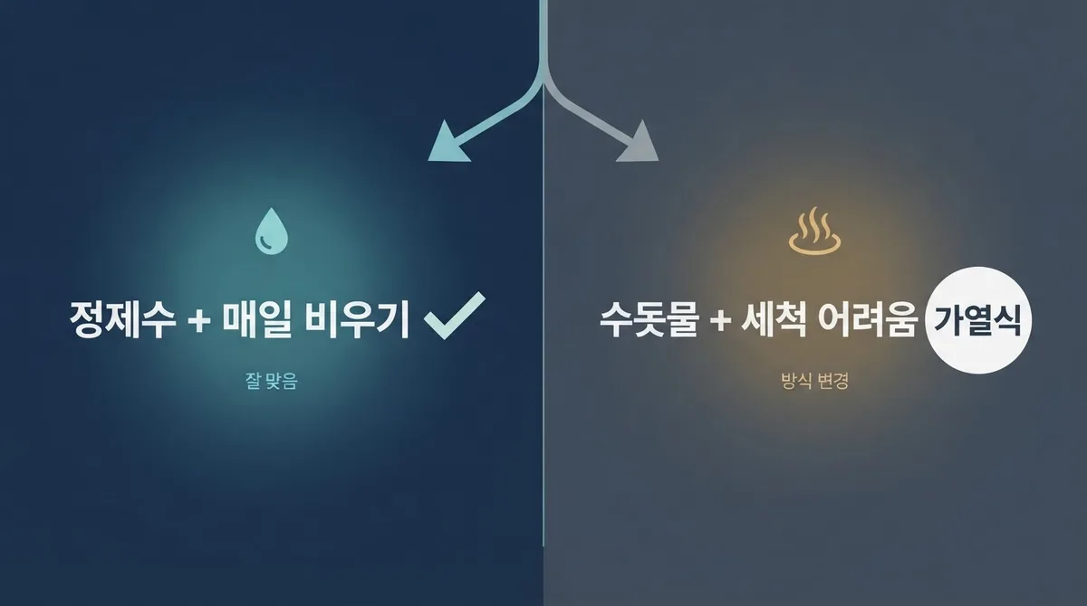 소음·물 보충·배치, 쓰면서 드러나는 불편