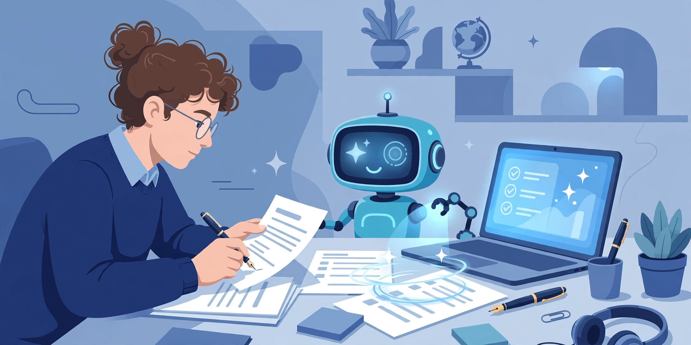 Job seeker using AI to polish a CV and cover letter