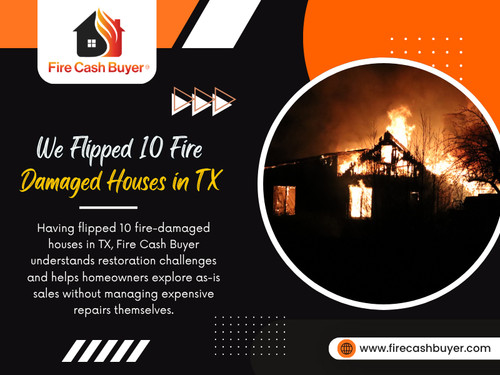 For instance, We've analyzed and walked 48 fire damaged homes in Texas describes hands-on exposure to this type of property. We flipped 10 fire damaged houses in TX refers to renovation experience. Sellers should still ask what those experiences involved and how they relate to the property being sold.

Contact: Fire Cash Buyers
Address: 55 Post Rd W 2nd Floor, Westport, CT 06880,United States
Call: +14752587709

Official Website:  https://www.firecashbuyer.com/resources/sell-house-fire-damage-texas

Read Our Blog:
https://firecashbuyer.medium.com/illinois-property-owners-2708fdc41934
https://penzu.com/p/09b4e31e8ddf7ce8
https://673c7a2a6559d.site123.me/blog/homeowners-in-texas

More Links:
https://mez.ink/firecashbuyer
https://www.mixcloud.com/firecashbuyer/
https://www.viki.com/users/firecashbuyer/collections