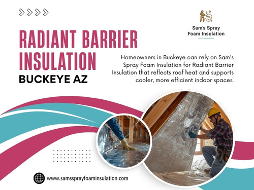 A radiant barrier can look like a fairly simple addition to an attic. It is usually a reflective material, so it is easy to assume that putting it in place is all that matters. In reality, the installation details can make a big difference. With Radiant barrier insulation Buckeye AZ, things such as placement, orientation, coverage, and attic conditions all deserve attention.

Click here for more information: https://www.samssprayfoaminsulation.com/radiant-barrier-insulation

Find Us On Google Maps: https://maps.app.goo.gl/6qSAavRjv5UYBijq8

Address: 220 S 4th St,#8,Buckeye,AZ,85326,USA
Phone no: +1(623) 239-5345

Read Our Blogs:
https://samssprayfoaminsul.wixsite.com/samsspray
https://samssprayfoaminsulation.weebly.com/
https://samssprayfoaminsulation.medium.com/

More Links:
https://allmyfaves.com/samssprayfoaminsulation
https://www.buzzfeed.com/samssprayfoaminsulation
https://independent.academia.edu/samssprayfoaminsulation
https://www.dailymotion.com/user/samssprayfoaminsulation