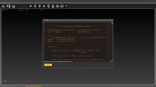 QM3DStudio v2 Screen 005 Menu File Max2QM Save MaxScript Exporter.2