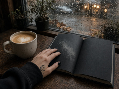 2026 10 24 cafe window rain book.1