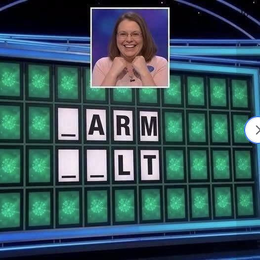 A Wheel of Fortune contestant just