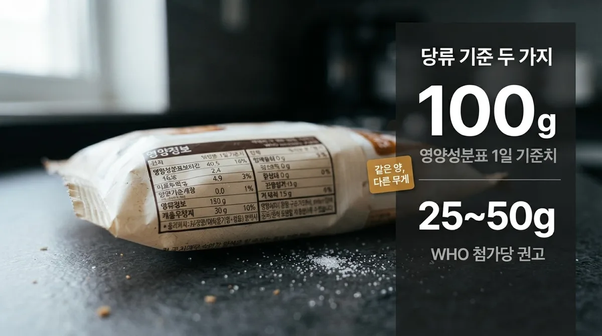 따라 마시기 전 확인할 당류 기준