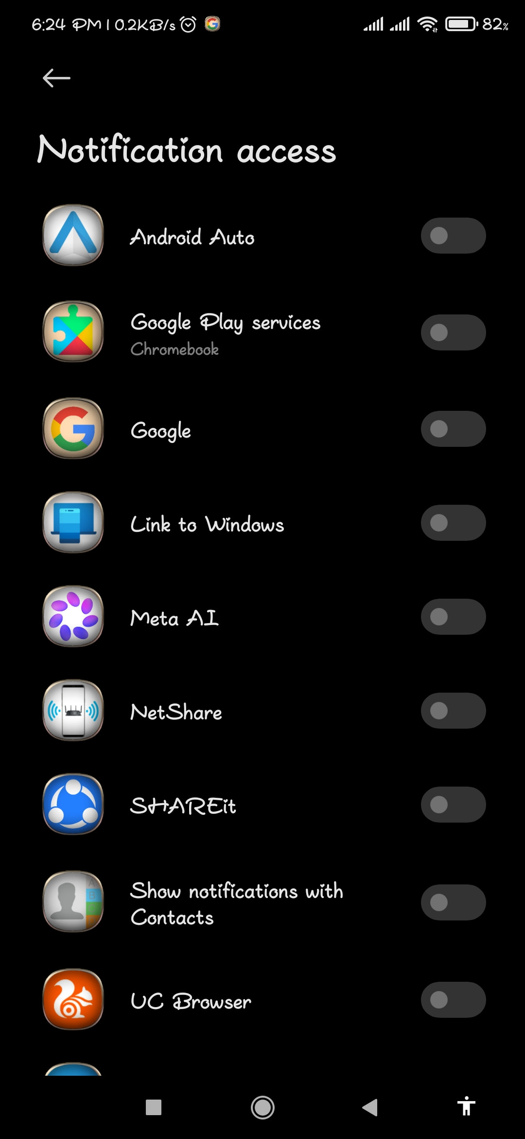Android Device and App Notifications Settings