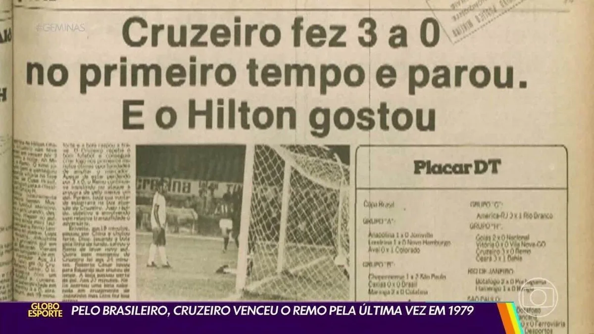 Mais de quatro décadas depois, Cruzeiro tenta quebrar tabu histórico no duelo contra o Remo no Mineirão