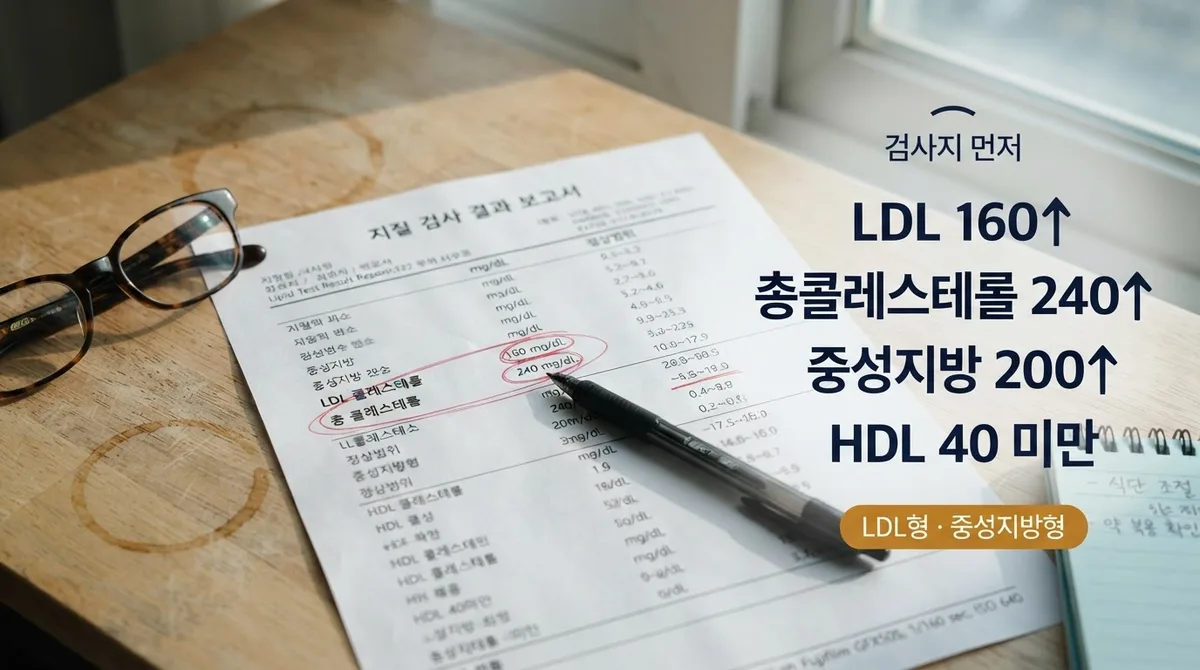 매일 먹을 음식은 검사지의 '어느 수치'가 높은지로 정해져요