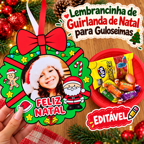 Guirlanda de Natal Editável para Guloseimas.2