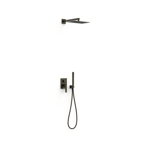 kit doccia incasso con soffione e corpo rapid box tres slim 20238004kmb nero bronzo pbt.1