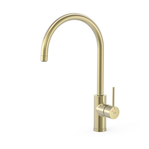 miscelatore monocomando cucina tres kitchens 23044005ca cava dorato pbt.1