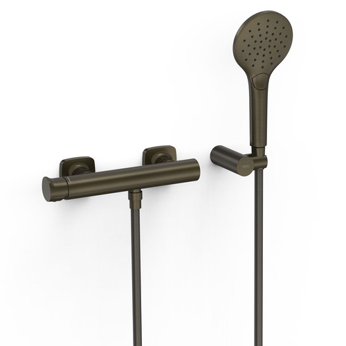 miscelatore doccia esterno con doccino tres loft 22216701kmb nero bronzo pbt.1