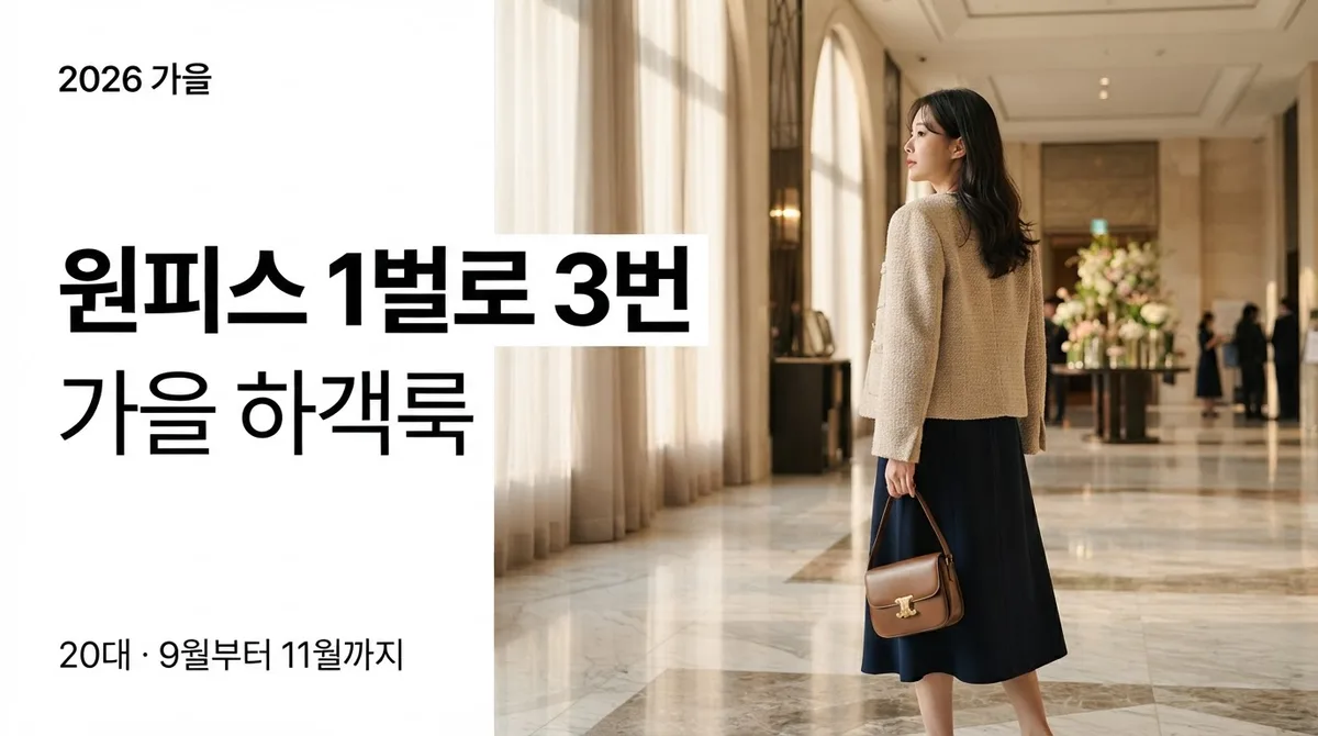 20대 가을 하객룩 2026, 원피스 한 벌로 세 번 돌려 입는 법