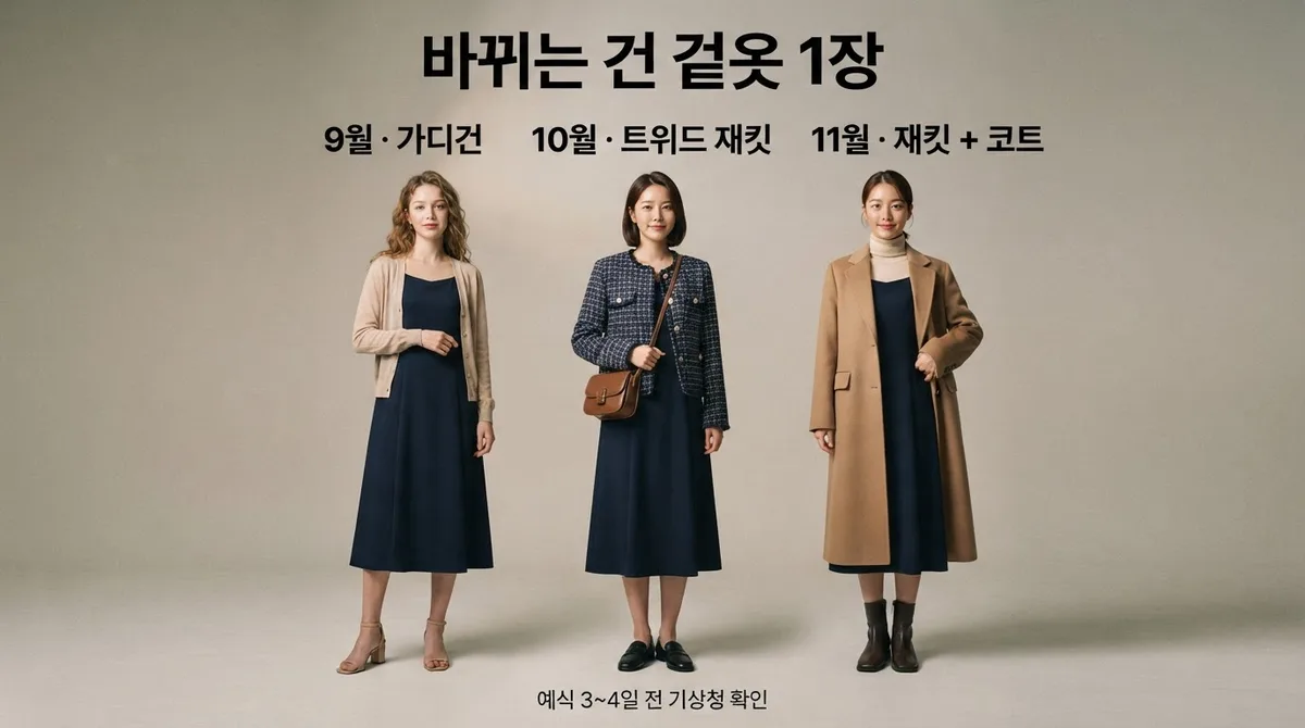 9월·10월·11월 결혼식, 월별 겉옷과 소재가 갈리는 지점