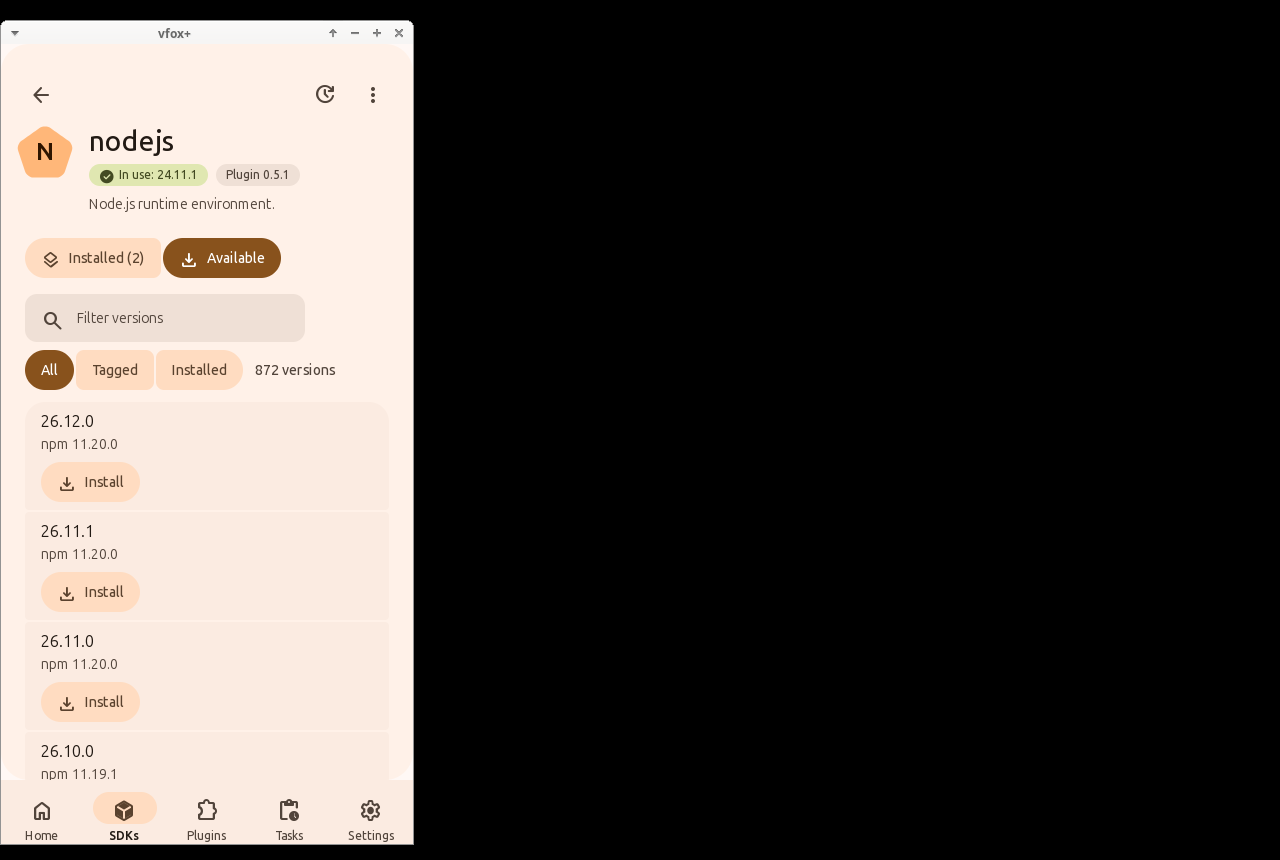 An SDK in a compact window