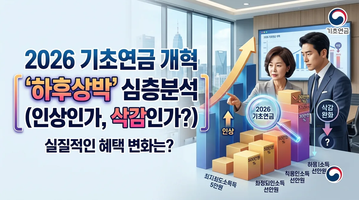 2026년 기초연금 개편 하후상박 방식 뜯어보기, 오를까 깎일까