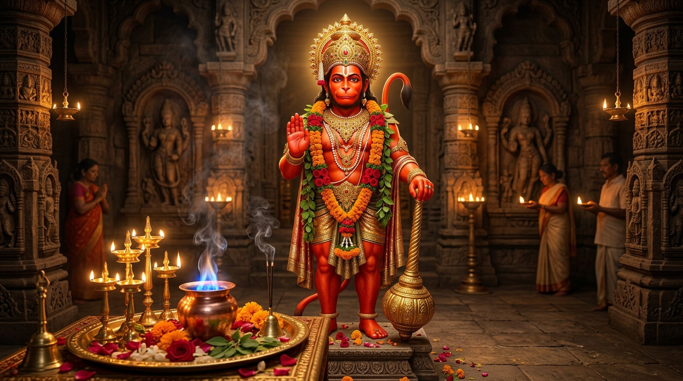 श्री हनुमान जी की आरती — आरती कीजै हनुमान लला की