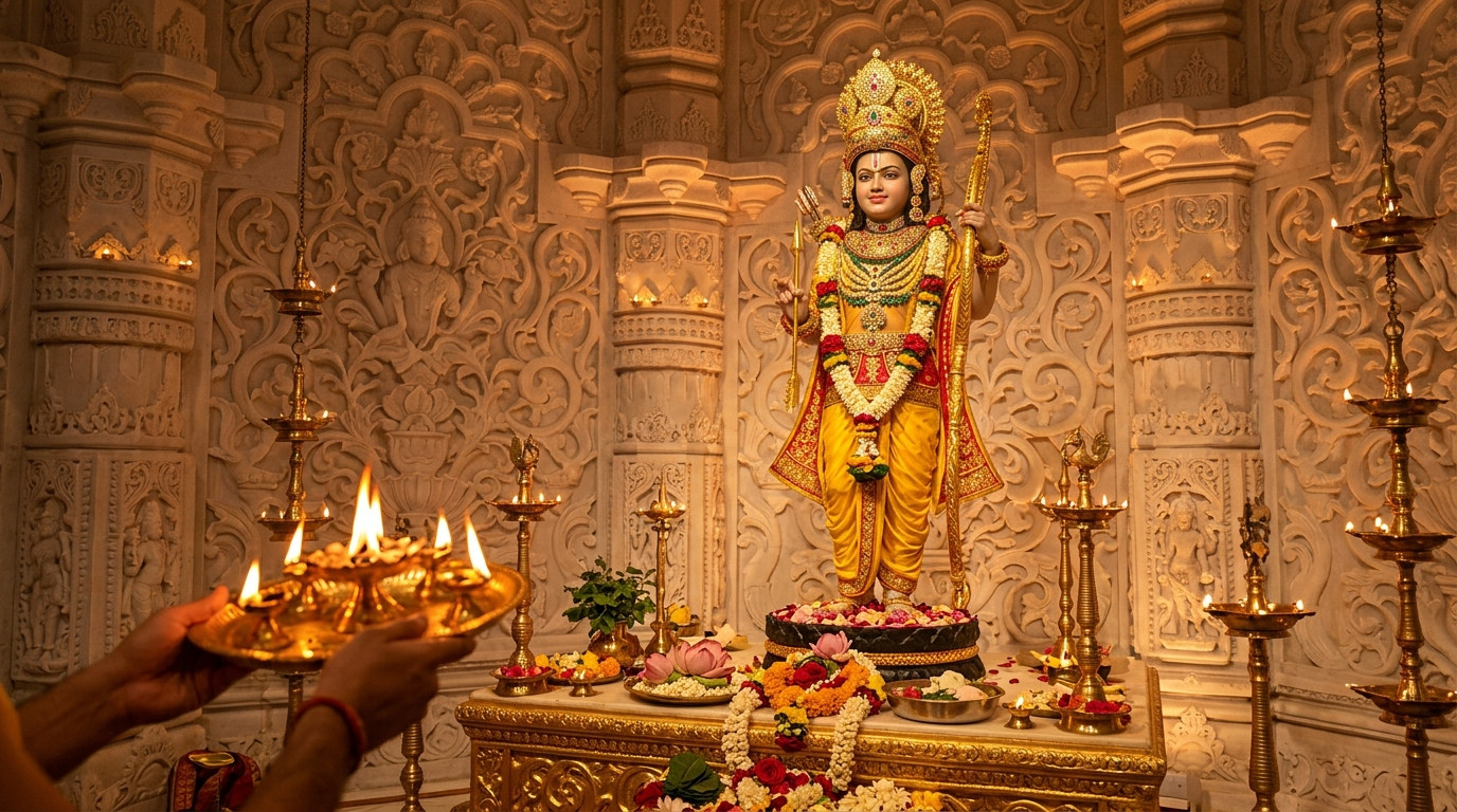 श्री राम जी की आरती — श्री रामचंद्र कृपालु भजमन