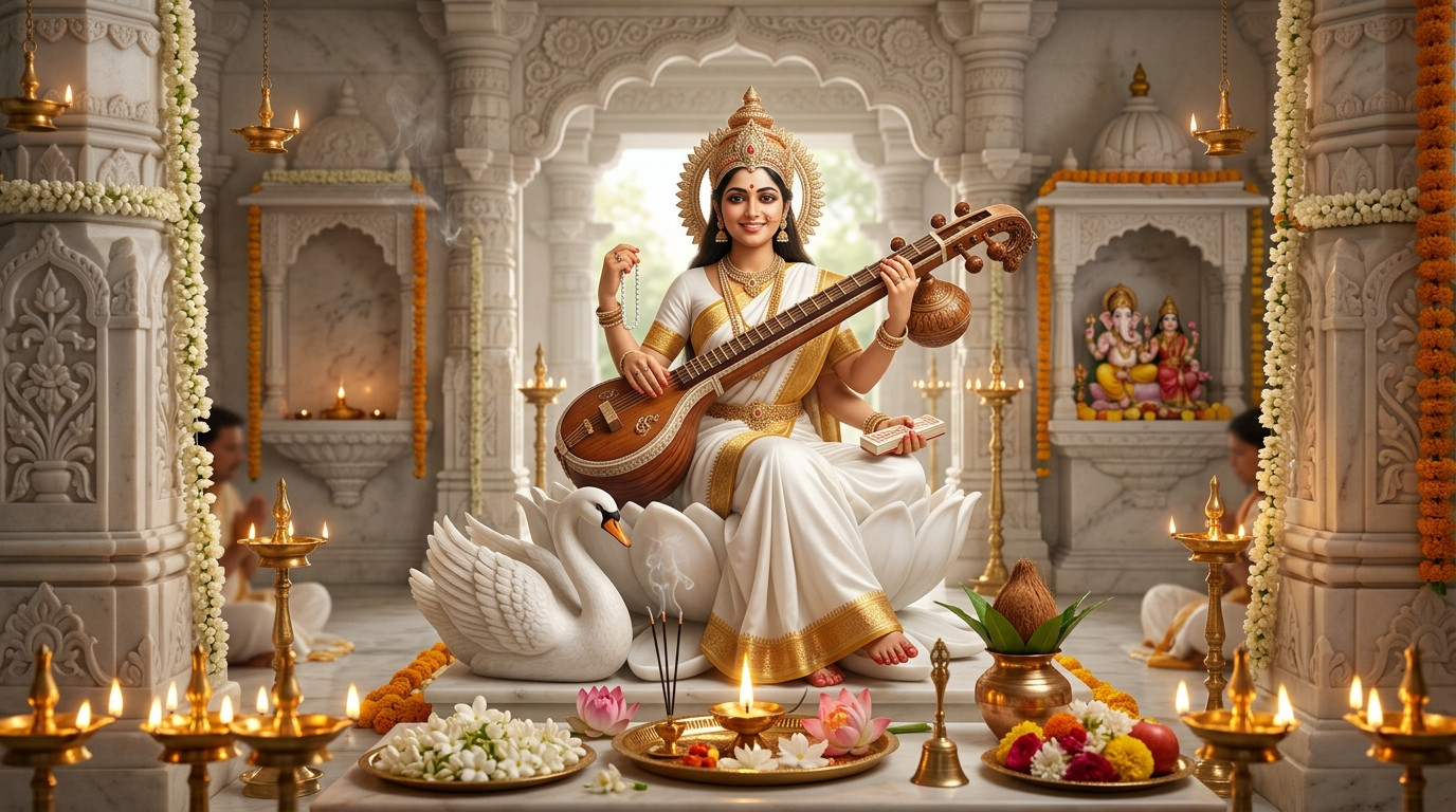 श्री सरस्वती माता की आरती — जय सरस्वती माता