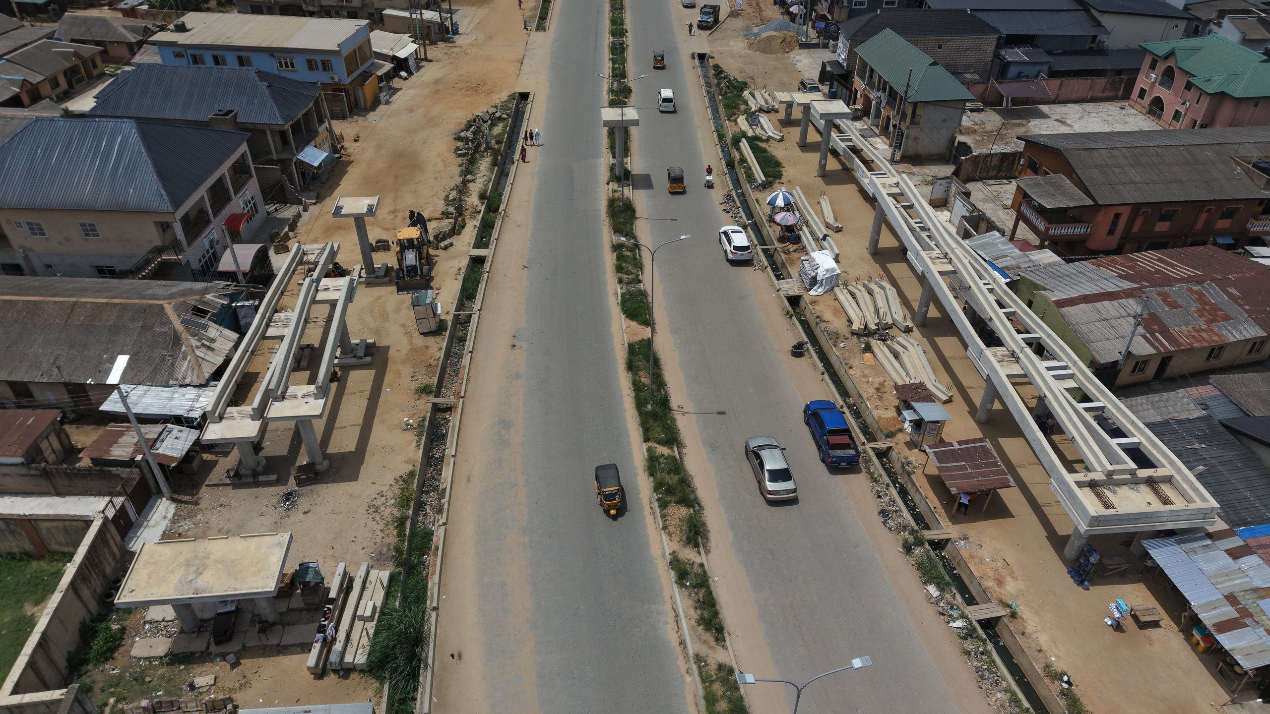 Agric Isawo Konu Arepo Road - Drainage installation and subbase view 2