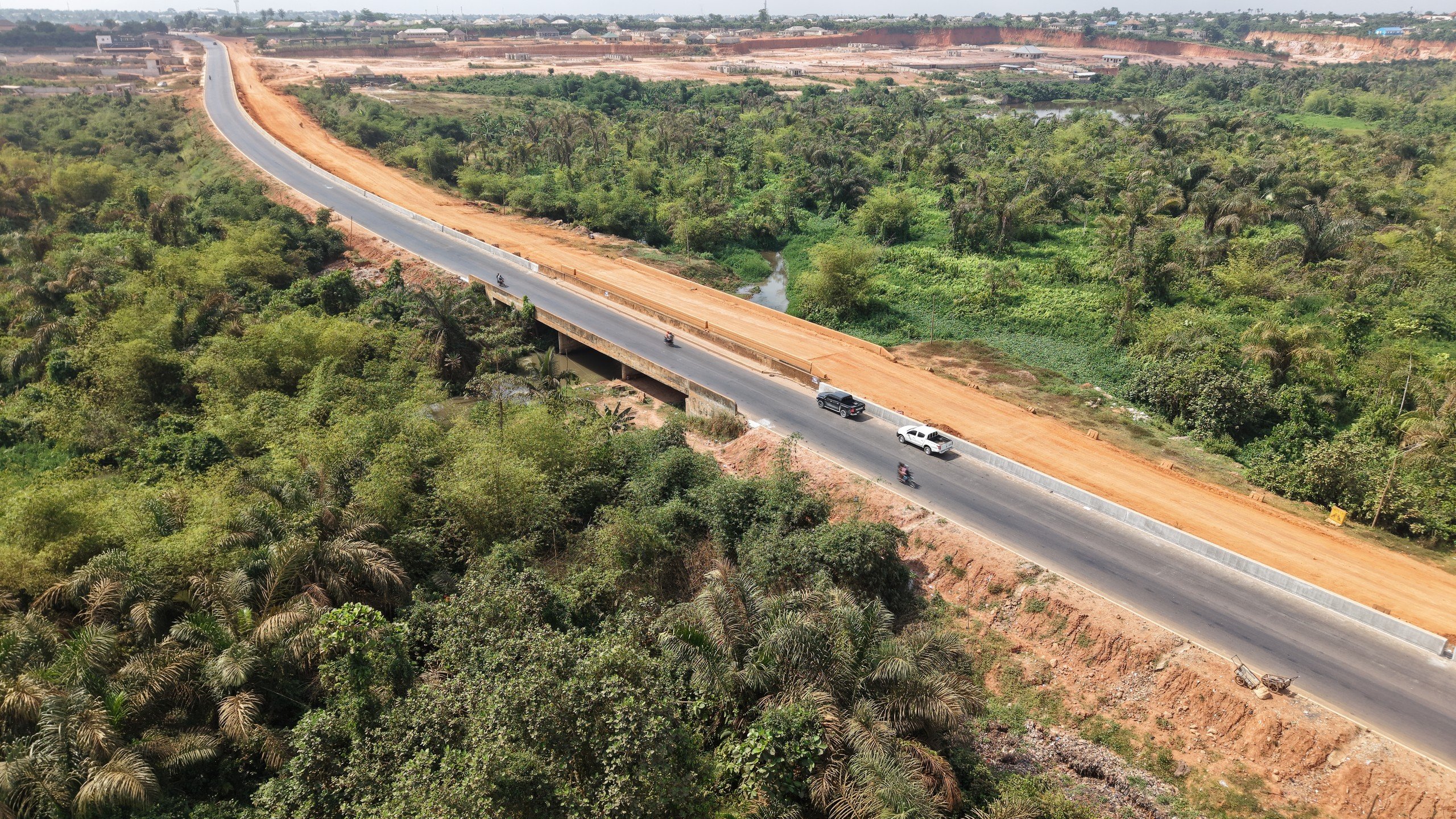 Agbara Lusada Atan Road - Asphalt binder course view 7