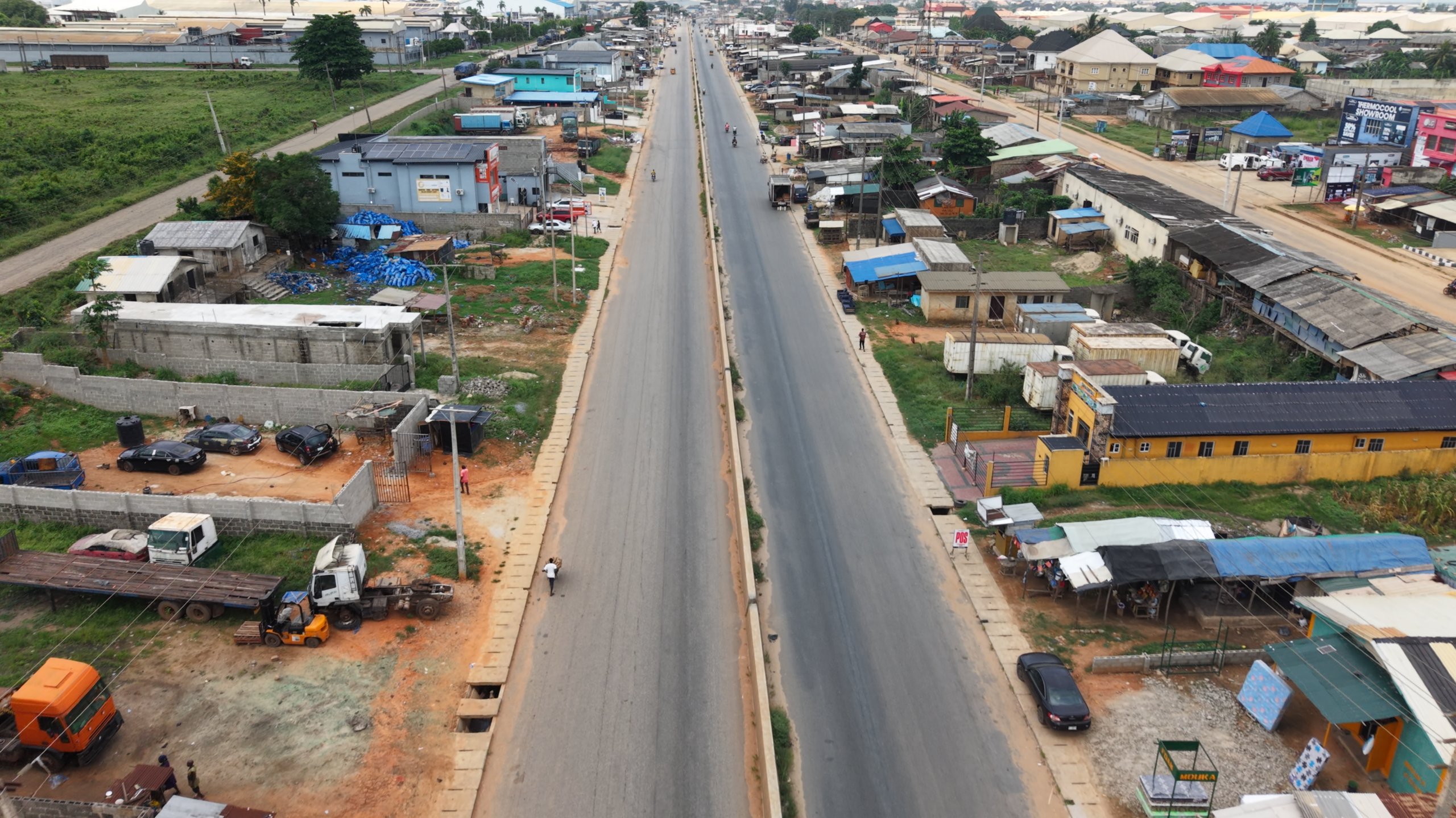 Agbara Lusada Atan Road - Road construction progress view 2