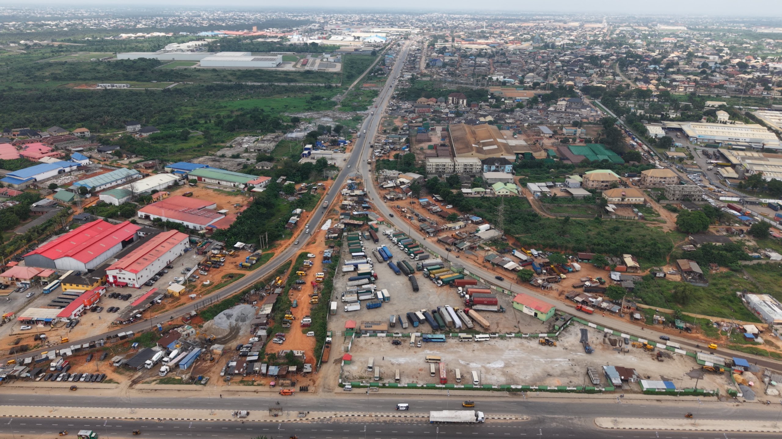 Agbara Lusada Atan Road - Heavy machinery on site view 6