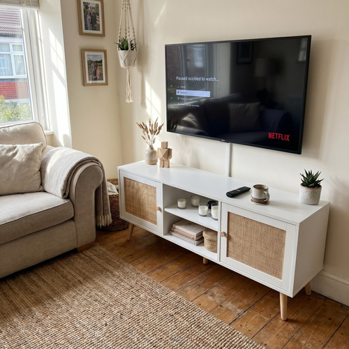 Keeping the Living Room Tidy with a Modern TV Unit and TV Shelf Unit.1