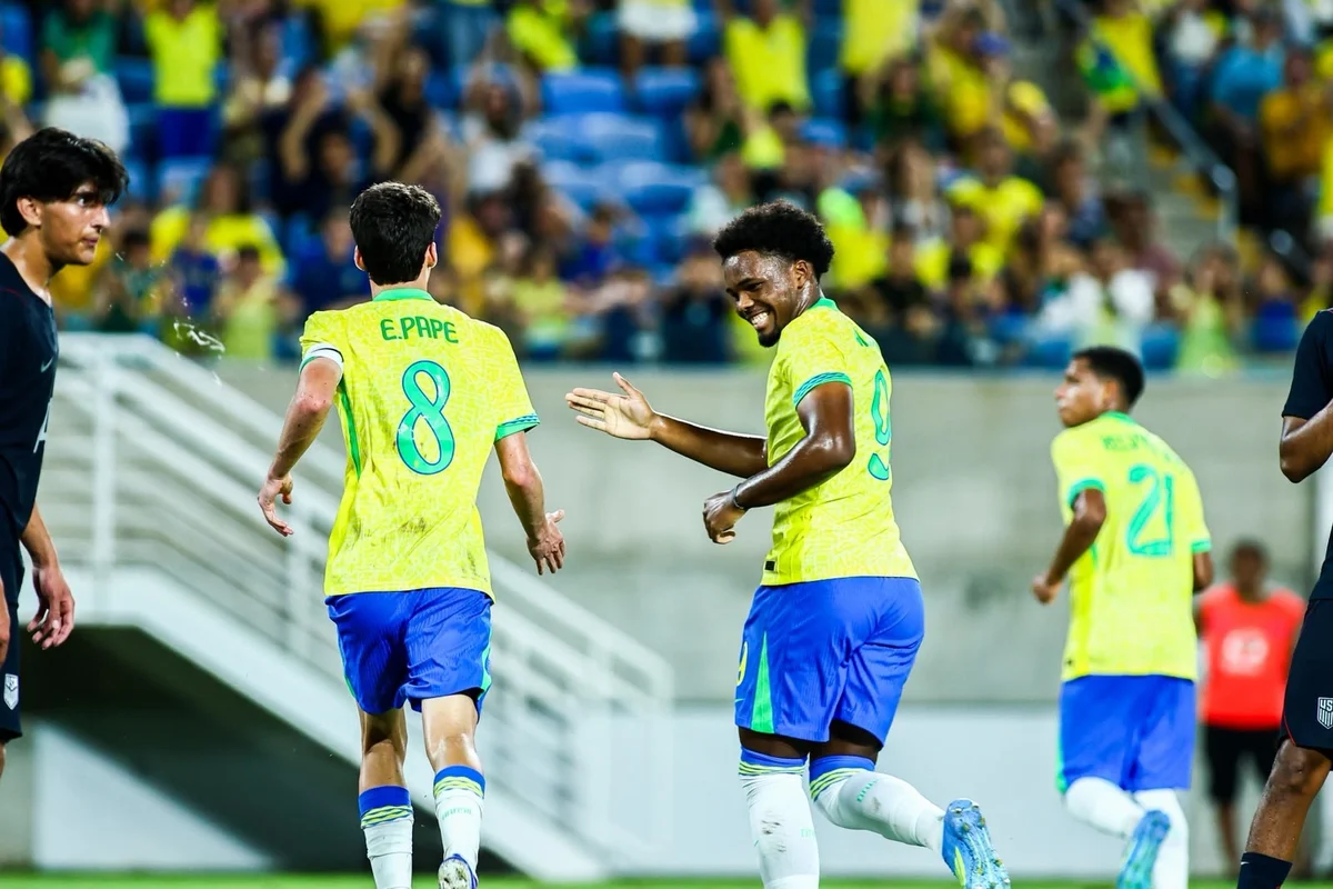Eduardo Pape brilha em vitória do Brasil sub-17 e atrai olheiros da Europa em Natal