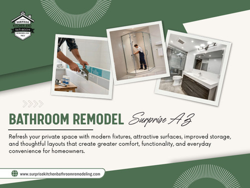 A good Bathroom remodel Surprise AZ project is planned around more than colors and new fixtures. It starts with the way the room needs to function. Layout, storage, lighting, ventilation, materials, budget, and construction timing all deserve attention before the work begins.

Click here for more information: https://www.surprisekitchenbathroomremodeling.com/bathroom-remodel

Find Us On Google Map: https://maps.app.goo.gl/yUwD1CZamFyzAZo18

Address: 14239 W Bell Rd, UNIT 218, Surprise, AZ, 85374
Phone Number: +1(623) 294-8138

Read Our Blogs:
https://surprisekitchenbathroomremodeling.mystrikingly.com/
https://6a2a45fae829d.site123.me/
https://surprisekitchenbathroomremodeling.brushd.com/

More Links:
https://magic.ly/surprisekitchenbathroomremodeling
https://audio.com/surprisekitchenbathroomremodeling
https://myanimelist.net/profile/remodelkitchenaz
https://www.trepup.com/@kitchenremodelingaz