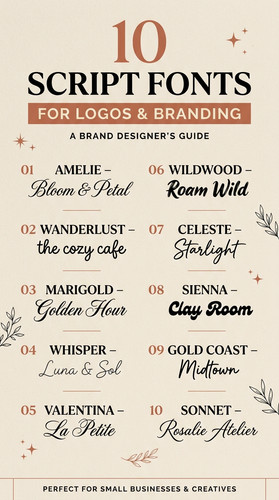 005 5 Script Fonts for Logos and Branding Design a ver.1