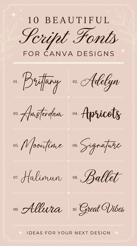 002 2 Beautiful Script Fonts for Canva Designs Design .1