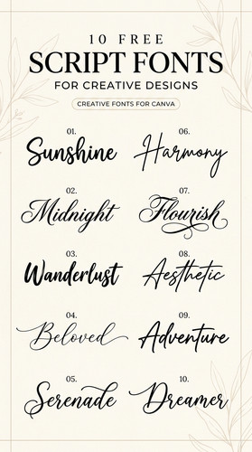 001 1 10 Free Script Fonts for Creative Designs Create.1