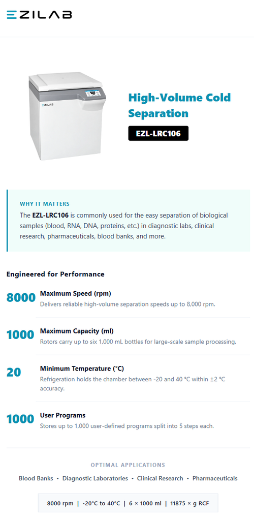 Low Speed Refrigerated Centrifuge EZL LRC106.png