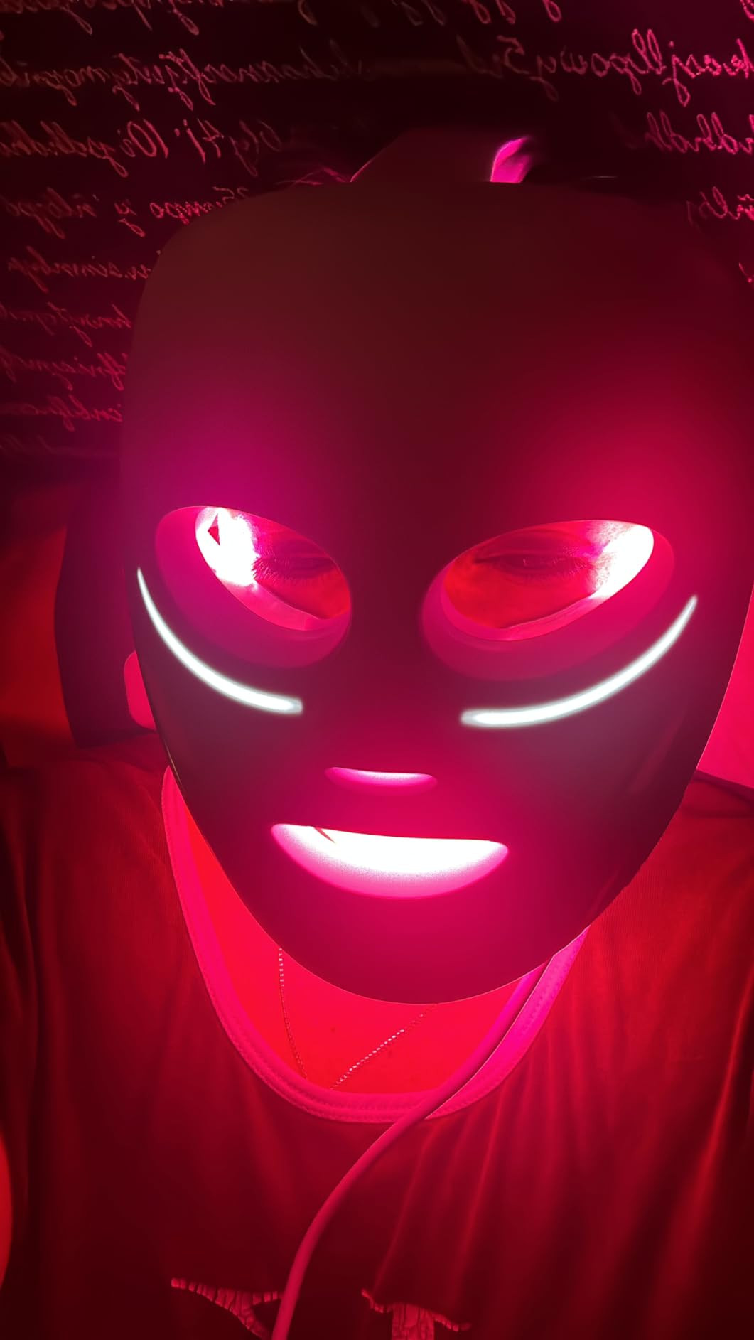 Foto de clienta con luz roja