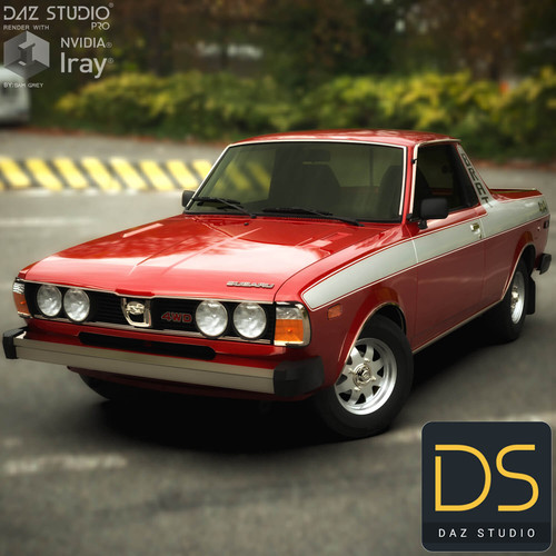 subaru brat gl 1980 for daz studio 01.1