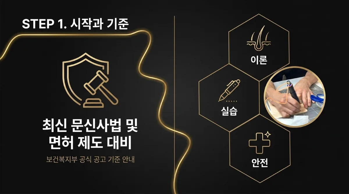 수료증과 문신사 면허는 다릅니다