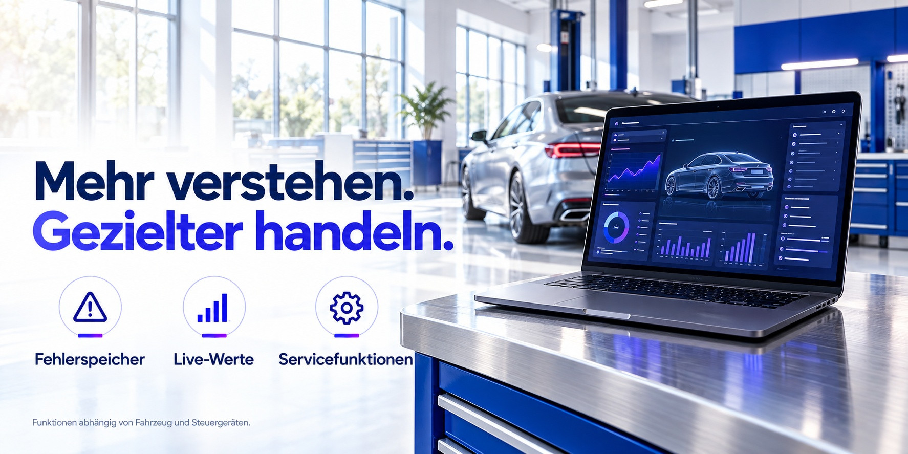 Diagnose, Live-Daten und unterstützte Servicefunktionen im Überblick