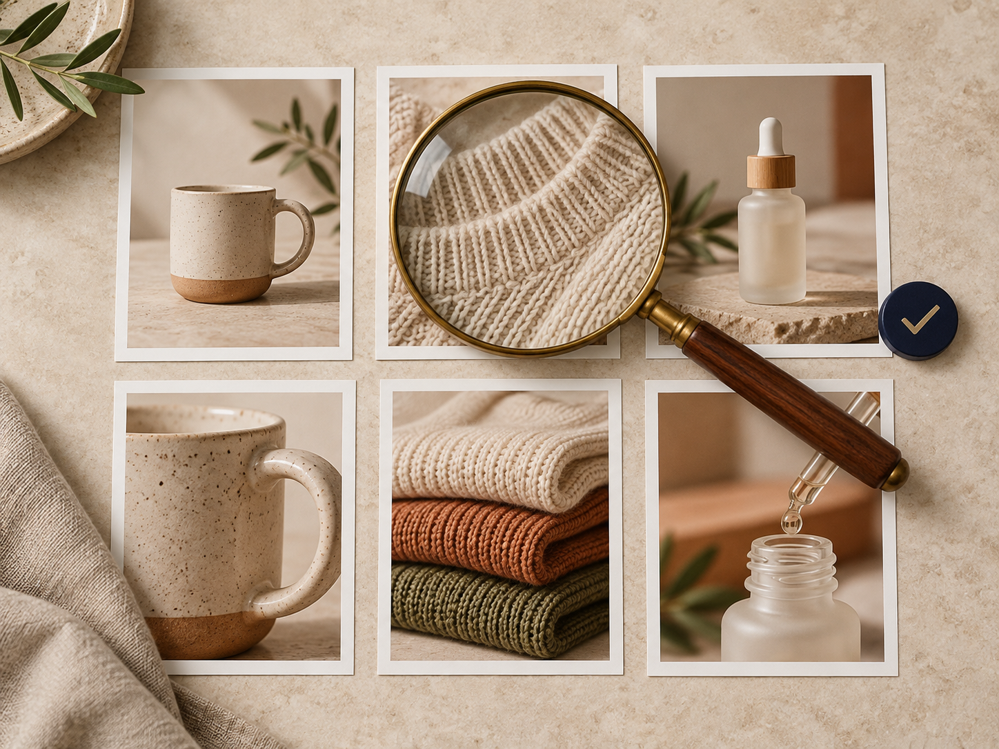 A visual quality review for a Shopify product image set