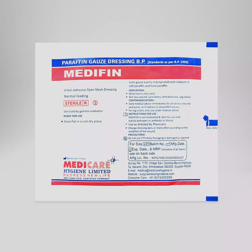 Buy Medifin Paraffin Gauze Dressing 10cm x 10cm at Best Prices Online 01.1
