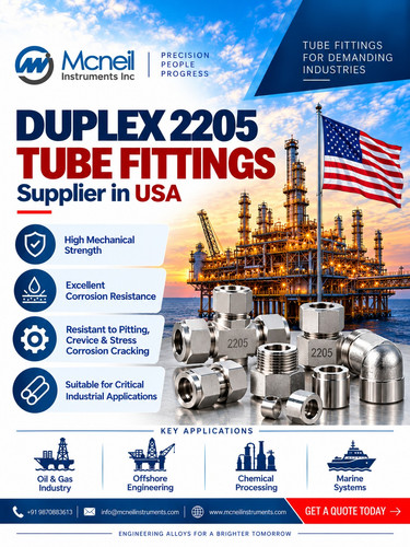 Duplex 2205 Tube Fittings Supplier in USA | Mcneil Instruments.1