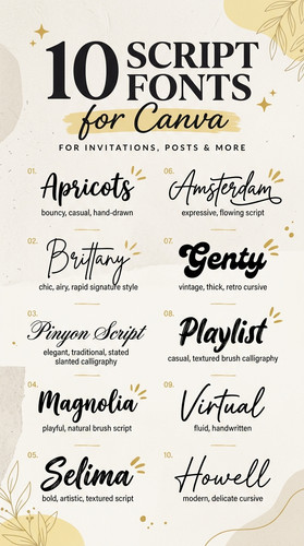 006 16 Explore Script Fonts for Canva Projects Design .1