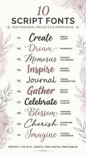 002 12 Script Typography for Personal Projects Design .1
