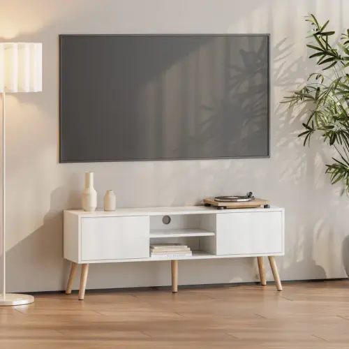 meuble tv eskilstuna 120 x 30 x 47 cm blanc en ca.4