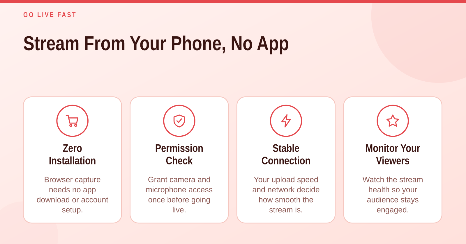 Free Live Stream from Phone: Go Live in Your Browser, No App Needed
