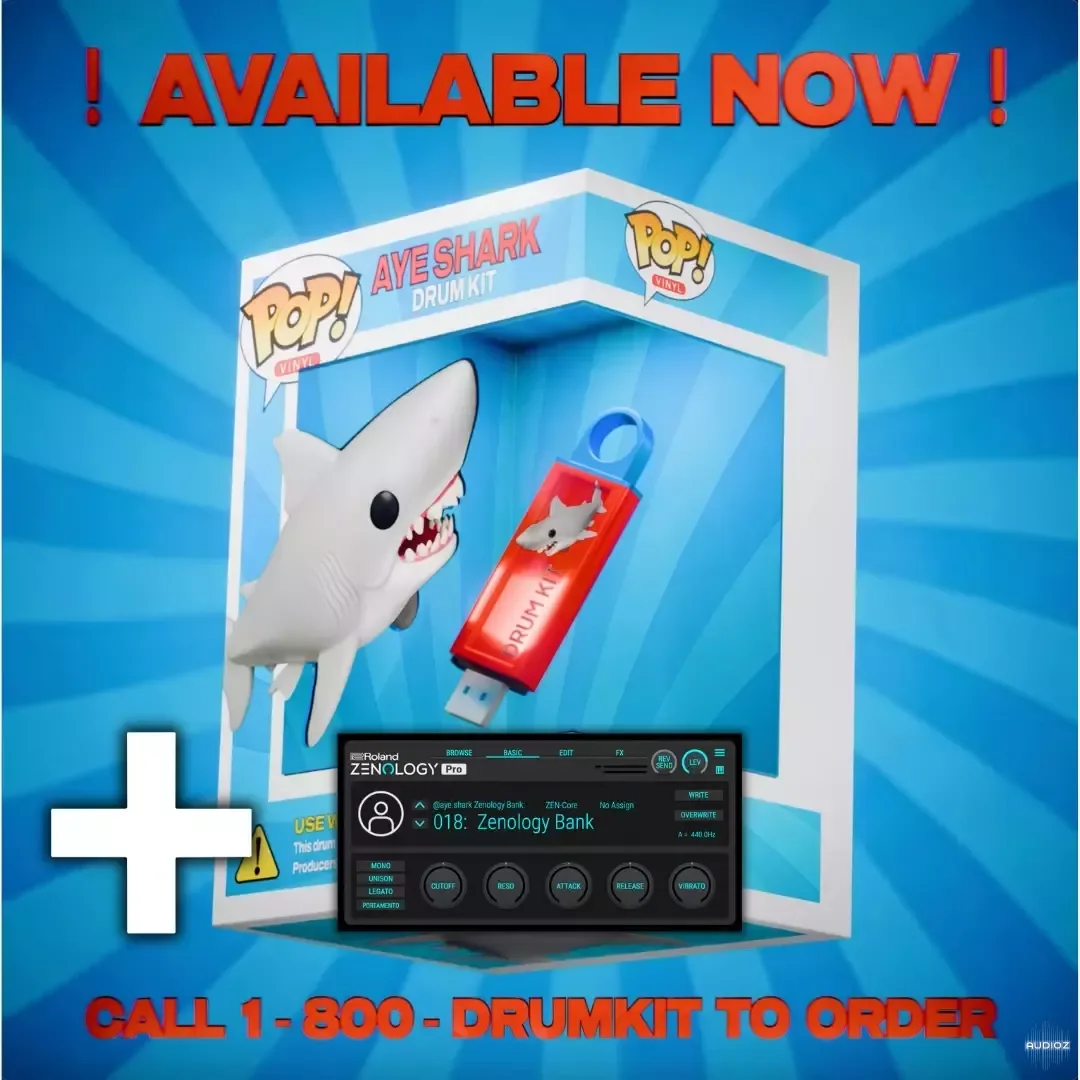 AudioVault aye.shark Drum Kit [DELUXE] WAV Zenology Bank-FANTASTiC