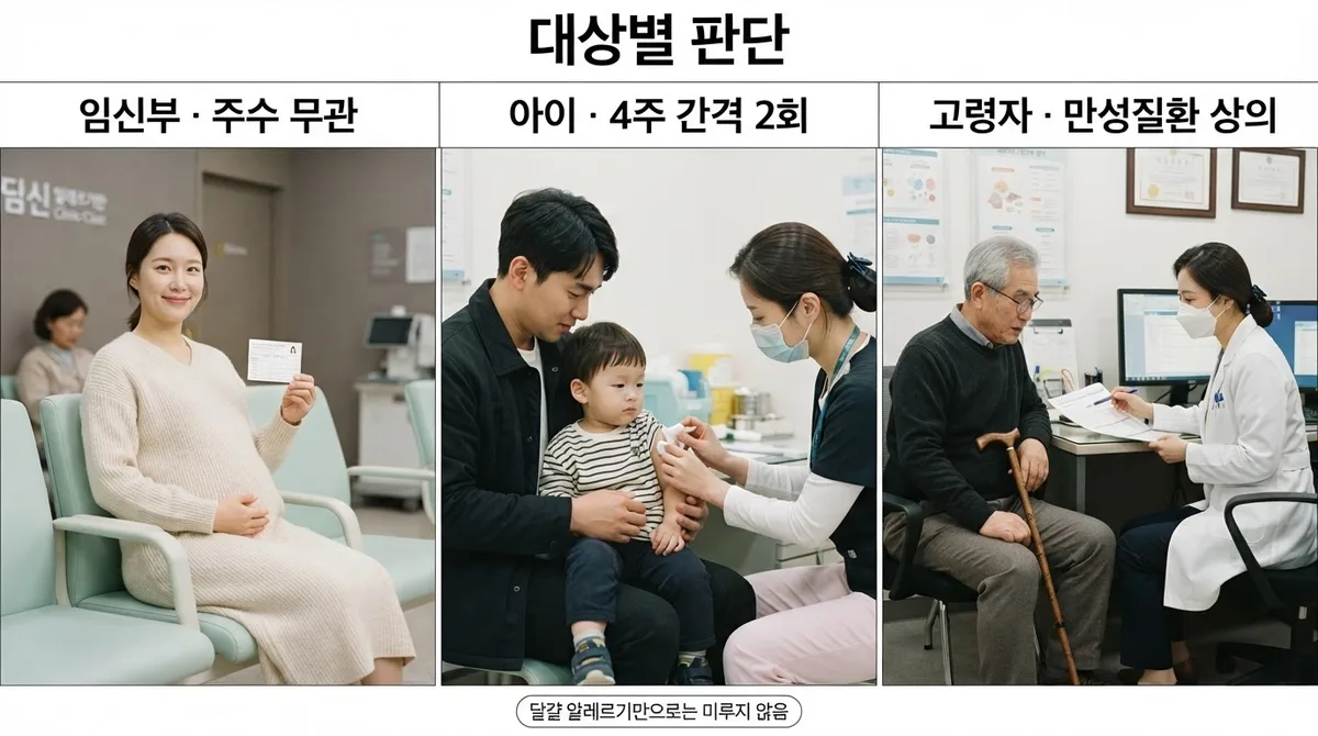 아이·임신부·65세 이상, 대상별 독감백신 선택 기준