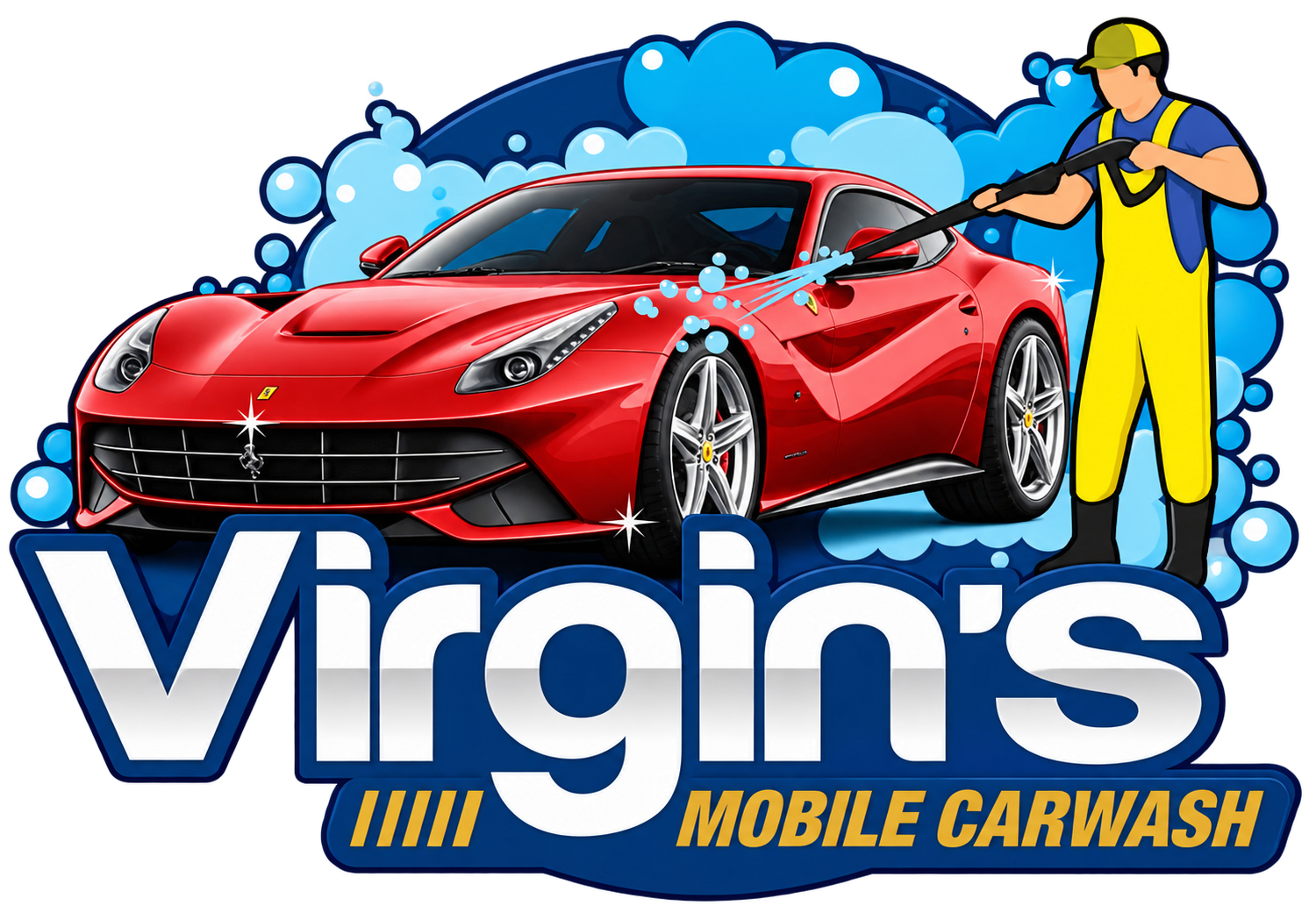 Virgin's Mobile Carwash Logo