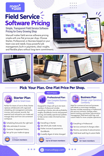 Field Service Software Pricing depends on more than the monthly payment. It also comes down to how the business works and what the staff actually need. For a small contractor, every extra expense matters. Paying for something that never gets used is frustrating, but so is choosing a plan that creates more work than it saves.

Official Website: https://manuallapp.com/pricing

Read Our Blogs:
https://manuallapp.brushd.com/
https://all4webs.com/manuallapp/home.htm

More Links:
https://lit.link/manuallapp
https://www.designspiration.com/manuallapp
https://www.apsense.com/user/manuallapp